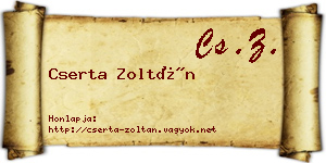 Cserta Zoltán névjegykártya