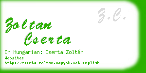 zoltan cserta business card