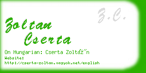 zoltan cserta business card